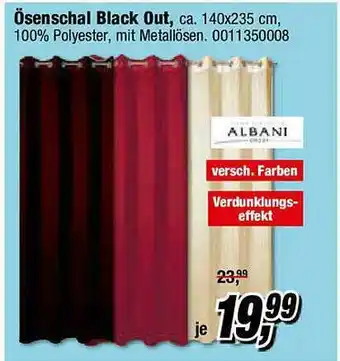 Opti Wohnwelt ösenschal Black Out Angebot