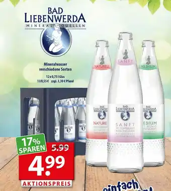 Getränkeland Bad Liebenwerda Mineralwasser 12x0,75L Angebot