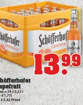 trinkgut Schöfferhofer Grapefruit 24x0,33L Angebot