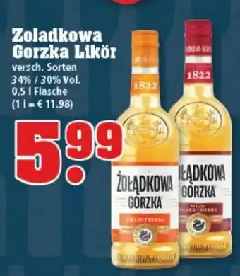 trinkgut Zoladkowa Gorzka Likör 0,5L Angebot