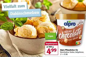 Globus Alpro Pflanzliches Eis 500g Angebot