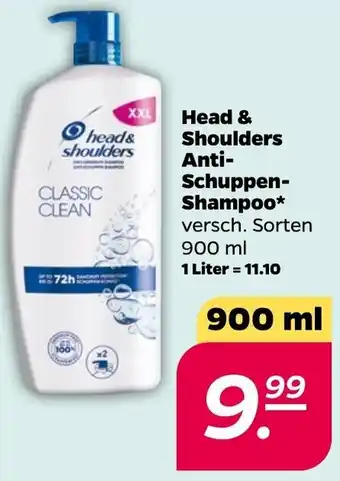 NETTO Head & Shoulders Anti Schuppen Shampoo 900 ml Angebot