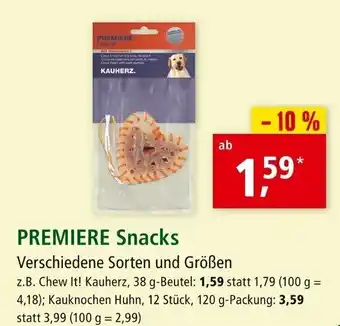 Fressnapf Premiere Snacks Angebot