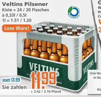 Klaas und Kock Veltins Pilsener 24x0,33L/20x0,5L Angebot