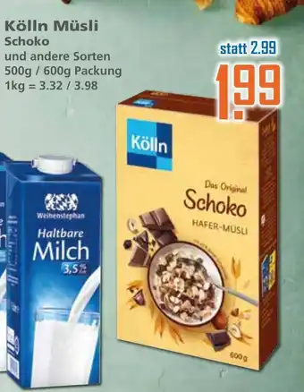 Klaas und Kock Kölln Müsli Schoko 500/600g Angebot