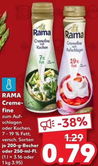 Kaufland Rama Cremefine 200 g Becher/250 ml Fl. Angebot