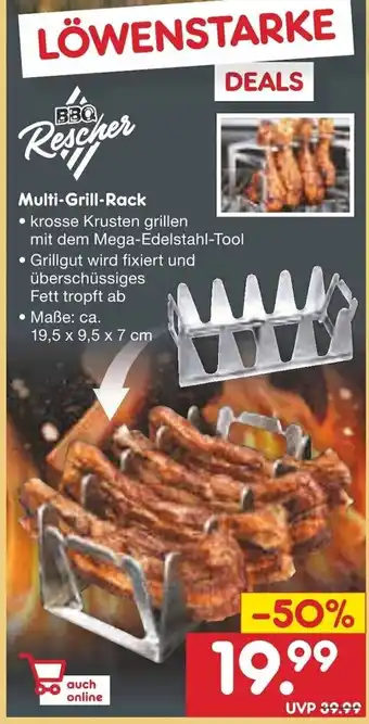 Netto Marken-Discount BBQ Rescher Multi-Grill-Rack Angebot