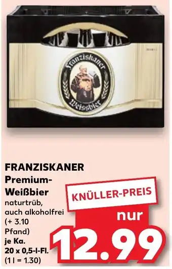 Kaufland Franziskaner Premium Weißbier Ka. 20x0,5 L-Fl. Angebot