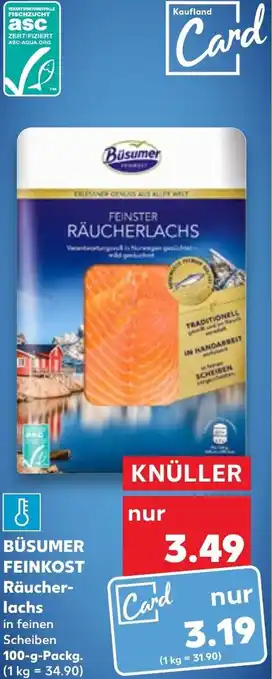 Kaufland Büsumer Feinkost Räucherlachs 100 g Packg. Angebot