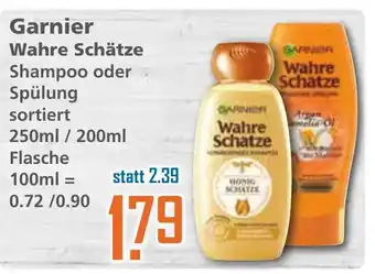 Klaas und Kock Garnier Wahre Schätze Shampoo oder Spülung 250/200ml Angebot