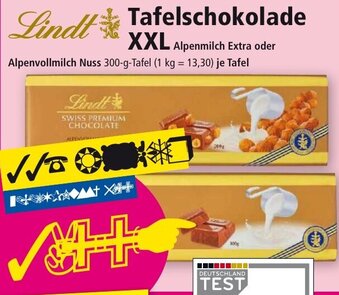 Norma Lindt Tafelschokolade XXL Alpenmilch Extra oder Alpenvollmilch Nuss 300g Angebot