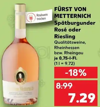 Kaufland Fürst von Metternich Spätburgunder Rosé oder Riesling 0,75 L-Fl. Angebot