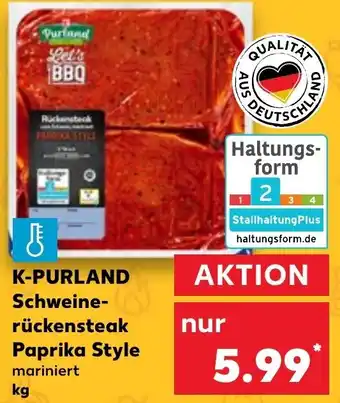 Kaufland K-Purland Schweinerückensteak Paprika Style Angebot