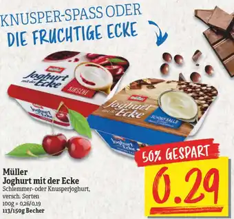 NP Discount Müller Joghurt mit der Ecke 113/150 g Becher Angebot