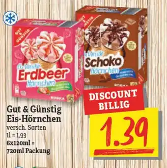 NP Discount Gut & Günstig Eis Hörnchen 720ml Angebot