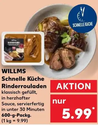 Kaufland Willms Schnelle Küche Rinderrouladen 600 g Packg. Angebot