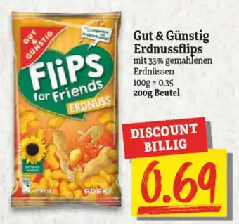 NP Discount Gut & Günstig Erdnussflips 200g Beutel Angebot