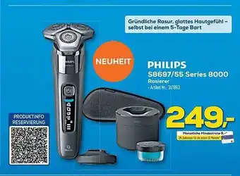 Euronics Berlet Philips s8697-55 series 8000 rasierer Angebot