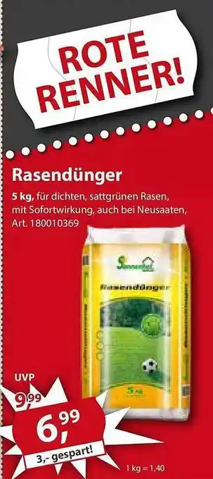 Sonderpreis Baumarkt Rasendünger Angebot