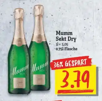 NP Discount Mumm Sekt Dry 0,75L Angebot