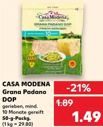 Kaufland Casa Modena Grana Padano DOP 50 g Packg. Angebot