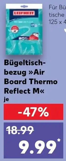 Kaufland Leifheit Bügeltischbezug Air Board Thermo Reflect M Angebot