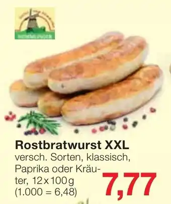 Jawoll Rostbratwurst XXL 12x100g Angebot