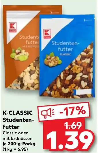 Kaufland K-Classic Studentenfutter 200 g Packg. Angebot