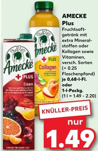 Kaufland Amecke Plus 0,68 L-Fl. oder 1 L Packg. Angebot