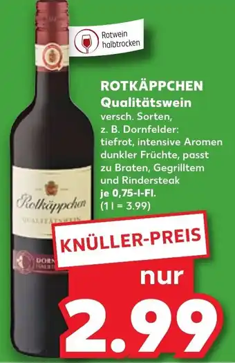 Kaufland Rotkäppchen Qualitätswein 0,75 L-Fl. Angebot