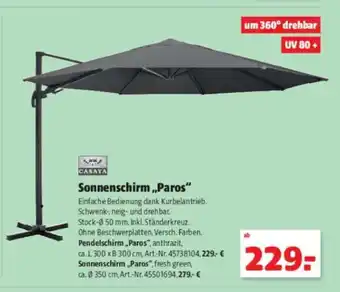 Hagebau Casaya Sonnenschirm Paros Angebot