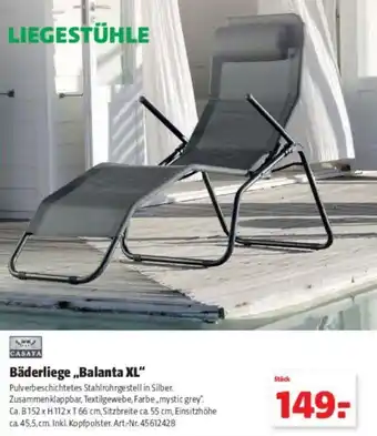 Hagebau Casaya Baderliege Balanta XL Angebot