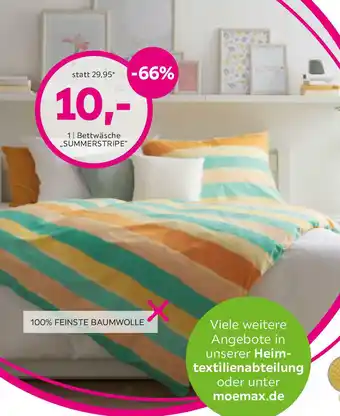 Mömax Bettwäsche Summerstripe Angebot