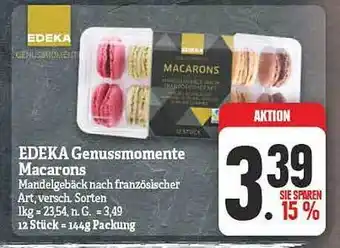 NP Discount Edeka genussmomente macarons Angebot