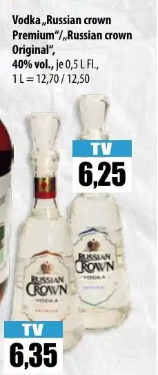 Mix Markt Vodka Russian crown Premium/Russian crown Original 0,5L Angebot