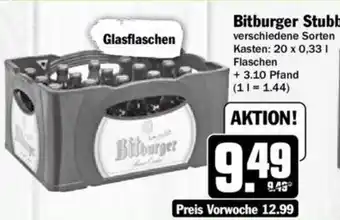 Hit Bitburger Stubbi Kasten 20x0,33 L Flaschen Angebot