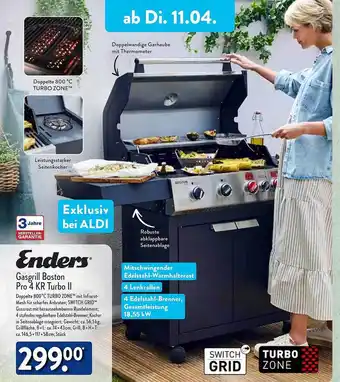 Aldi Nord Enders gasgrill boston pro 4 kr turbo ii Angebot