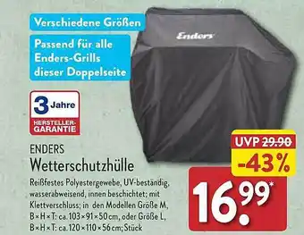 Aldi Nord Enders wetterschutzhülle Angebot