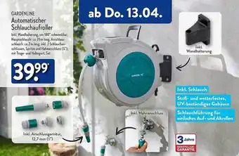 Aldi Nord Gardenline automatischer schlauchaufroller Angebot