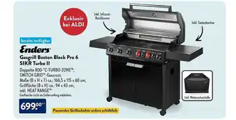 Aldi Nord Enders gasgrill boston black pro 6 sikr turbo ii Angebot