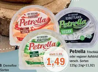 Aktiv Irma Petrella frischkäse oder veganer aufstrich Angebot