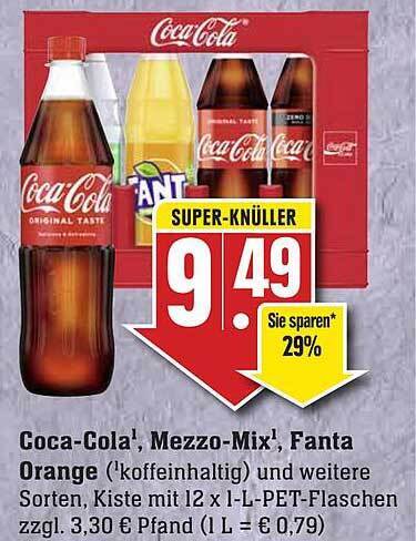 Coca-cola, mezzo-mix, fanta orange Angebot bei Scheck-in-Center