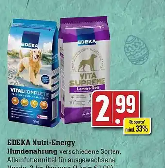 Scheck-in-Center Edeka nutri-energy hundenahrung Angebot