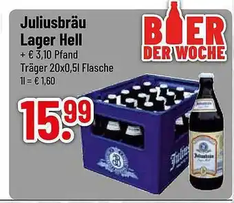 trinkgut Juliusbräu lager hell Angebot