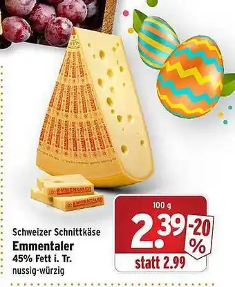 Wasgau Schweizer schnittkäse emmentaler Angebot