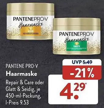 Aldi Süd Pantene pro-v haarmaske Angebot