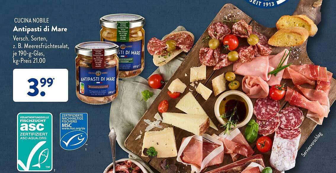 Cucina nobile antipasti di mare Angebot bei Aldi Süd