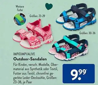 Aldi Süd Impindimpi oder alive outdoor-sandalen Angebot