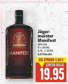 E-Center Jägermeister manifest Angebot