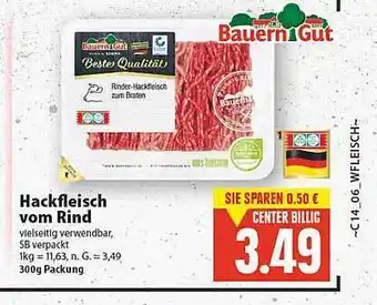 E-Center Bauerngut hackfleisch vom rind Angebot